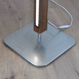 Designer Led Floor Lamp Made Of American Walnut & Stainless Steel - thumbnail 3