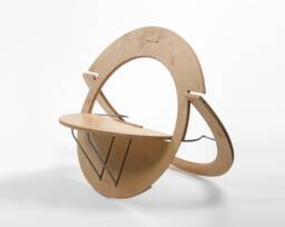 Modern Wooden Rocking Chair - Wall Storage Folding Chair Wood - thumbnail 1