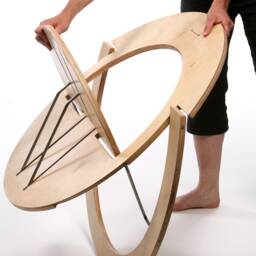 Modern Wooden Rocking Chair - Wall Storage Folding Chair Wood - thumbnail 2