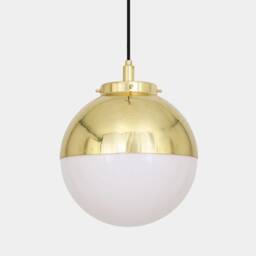 Mica Brass/Glass Dome Pendant Light 10.25'' Ip44 - thumbnail 2
