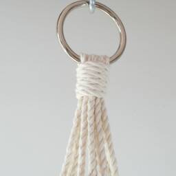 Macrame Plant Hanger Indoor Hanging Planter, Plants, Houseplants, Wall Vertical Garden Decor, Modern White Holder - thumbnail 3