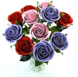 steel Rose Bouquet 11Th Anniversary Metal Flower Gift