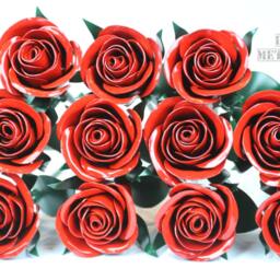 steel Rose Bouquet 11Th Anniversary Metal Flower Gift - thumbnail 3