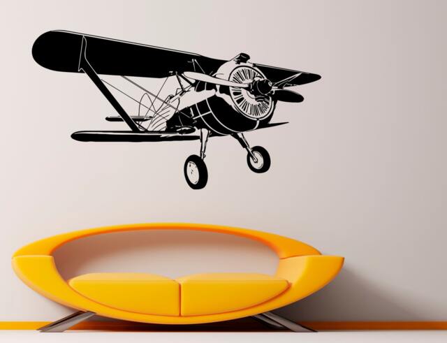 Airplane Plane Wall Vinyl Decal Aviation Sticker Beautiful Home Kids Boys Decor - 7Air4 - image 1