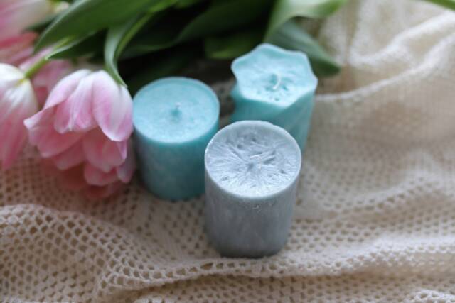 Blue Gray Candle, Crystal Structure & Aroma Flavor - image 1