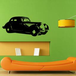 Car Vehicle Automobile Retro Old School Hot Rod Wall Sticker Vinyl Mural Decal Home House Apartment Art Decor Free Shipping L004 - thumbnail 1