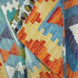 Kilim Rug Classic, Handmade Artisan Afghan Turkish Scandinavian Navajo Bohemian Wool Flatweave Multicolour 121x77cm - thumbnail 4