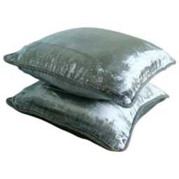 "Designer Silver Euro Size Pillow Cover 24""x24""/26""x26"