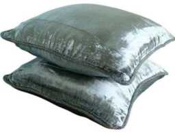 "Designer Silver Euro Size Pillow Cover 24""x24""/26""x26" - thumbnail 2