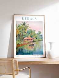 Kerala Travel Print Wall Art Home D??cor Gift Lovers India Lover - thumbnail 1