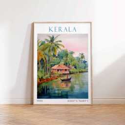 Kerala Travel Print Wall Art Home D??cor Gift Lovers India Lover - thumbnail 2
