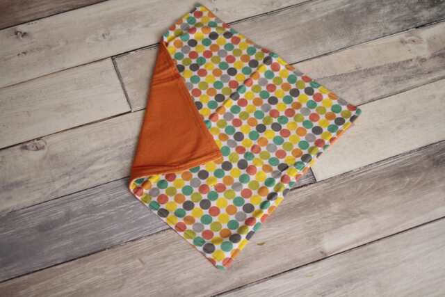Snuggle Blanket Dots Lovee Lovey Circles Orange - image 1