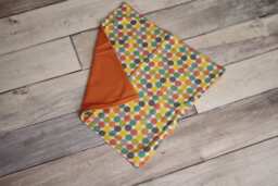 Snuggle Blanket Dots Lovee Lovey Circles Orange - thumbnail 1