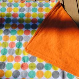 Snuggle Blanket Dots Lovee Lovey Circles Orange - thumbnail 4