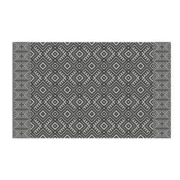Free Shipping Kilim Pattern Decorative PVC Vinyl Mat Linoleum Rug - Dark Gray- K-210 - thumbnail 2