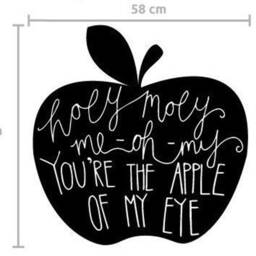 Holy Moly Apple Wall Decal Retro Quote Sticker - 58 X 59 cm - thumbnail 2