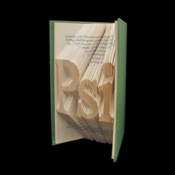 Psi Phi Pi Greek Letter Initials Acronyms 3 Letters Science Physics Folded-Book Art Sculpture - thumbnail 2