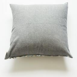 Indigo Blue Geometric Print Square Pillow Sham-Hand Block Printed - 20 X Cotton Throw Cover - thumbnail 2