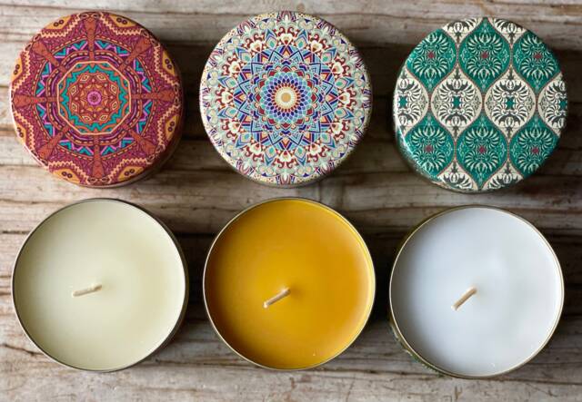 Candles - Scented Candle Set Gift Sets Decorative Box , Meditation Sandalwood/Jasmine Vanilla Scents Natural, Housewarming - image 1
