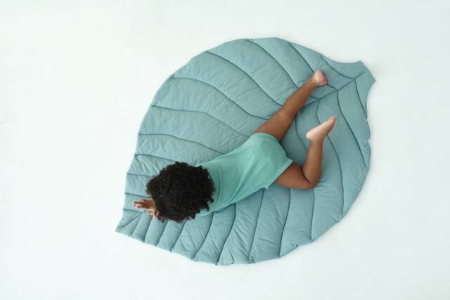 Organic Cotton Leaf Baby Play Mat Nursery Decor - image 1