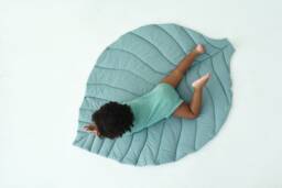 Organic Cotton Leaf Baby Play Mat Nursery Decor