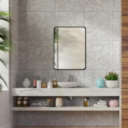 Rectangle Mirror With Rounded Corner, Rectangular Mirror, Wall Decor, Bedroom Accessory, Housewarming Gift, Wedding Gift