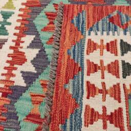 Classic Kilim Rug, Handwoven Artisan Afghan Turkish Aztec Sheep Wool Rug 183x119 cm - thumbnail 3