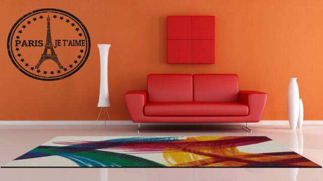 Eiffel Tower Wall Decal Paris Skyline Vinyl Sticker 2718 - image 1