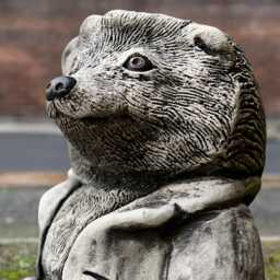 Outdoor Teddy Bear Sculpture Concrete With Flower Pot Figurine Stone Planter Decor Handmade Lawn Ornament Cement Plant Gift - thumbnail 4