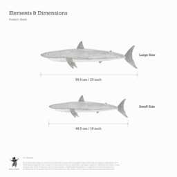 Shark Fabric Wall Sticker. Removable & Reusable - thumbnail 2