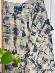 Kantha Stitch Patchwork Pure Cotton Reversible Bed Sofa Picnic Kids Room Throw Single Twin Dohar Floral Marble Chalk Navy Blue