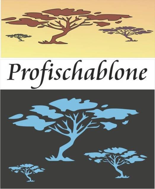 Savanna Trees - Wall Stencil, Textile Stencils, Painting African Motifs, Stencil Painting, Decor