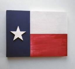 Texas State Flag On Wood, Wooden Wall Decor 9x12, Decor, Rustic Wood Flag, Lone Star Distressed Texan - thumbnail 1