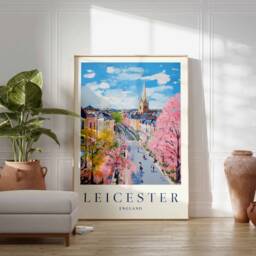 Leicester Travel Poster Vintage England Art Print - thumbnail 2