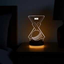 Personalised Cricket Led Lamp With Rgb Controller, Unique Player Gift, Dad Night Light, Light Of Bat For Bedroom - thumbnail 3