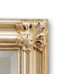 Classic Mirror Silver Leaf Antique Made in Italy - Rectangular Entryway Victorian Wall French Vintage Frame Item # 5069 - thumbnail 3