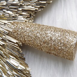 Handmade Gold Star Christmas Tree Topper Pet Tinsel Xmas Decoration - thumbnail 2