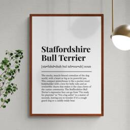 staffordshire Bull Terrier Funny Definition Dog Wall Art Print - thumbnail 2