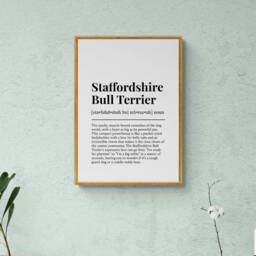 staffordshire Bull Terrier Funny Definition Dog Wall Art Print - thumbnail 3