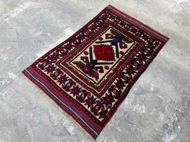 Timeless 3x4'7 Barjasta Wool Area Rug - Hand-Knotted Minimal Floral Tribal Carpet Boho Oriental Decor For Bedroom, Livingroom- Gift - image 1
