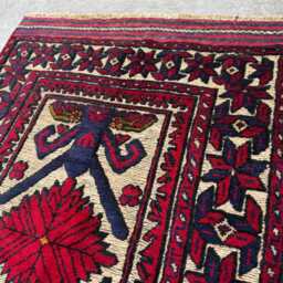 Timeless 3x4'7 Barjasta Wool Area Rug - Hand-Knotted Minimal Floral Tribal Carpet Boho Oriental Decor For Bedroom, Livingroom- Gift - thumbnail 3
