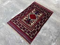 Timeless 3x4'7 Barjasta Wool Area Rug - Hand-Knotted Minimal Floral Tribal Carpet Boho Oriental Decor For Bedroom, Livingroom- Gift - thumbnail 1
