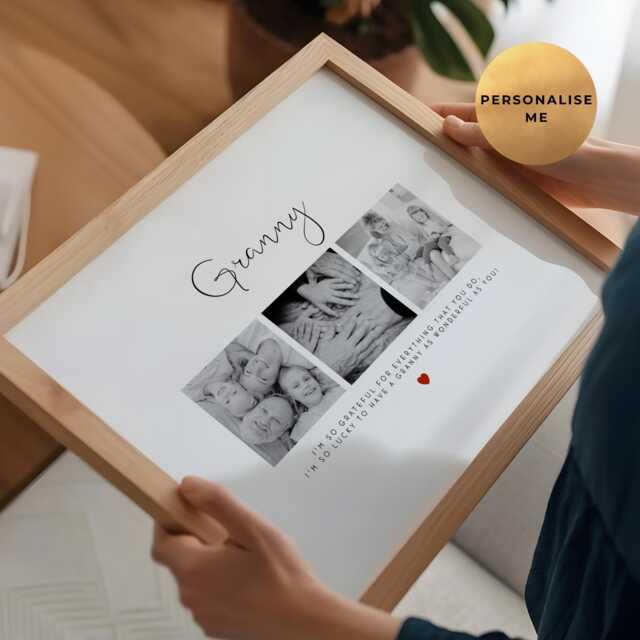 Photo Gift For Granny - Personalised Birthday Present Gran Unique Poster Grandma Custom Mother's Day - image 1
