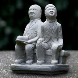Unique Friends Sculpture Concrete Friendship Figurine Stone Funny Man Statue Handmade Front Door Decoration Garden Ornament - thumbnail 1