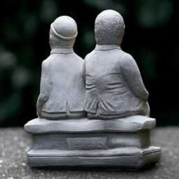 Unique Friends Sculpture Concrete Friendship Figurine Stone Funny Man Statue Handmade Front Door Decoration Garden Ornament - thumbnail 4