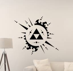 Legend Of Zelda Wall Decal Triforce Logo Poster Children Gift Gaming Room Kids Nursery Mural Vinyl Sticker Playroom Decor Art Print J36 - thumbnail 1