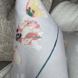 Floral Blush Cushion Cover, Decorative Pillow Cover For Sofa Or Bed, Satin Cotton Case, Handmade Honor Fabric Romo - thumbnail 3