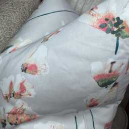 Floral Blush Cushion Cover, Decorative Pillow Cover For Sofa Or Bed, Satin Cotton Case, Handmade Honor Fabric Romo - thumbnail 2
