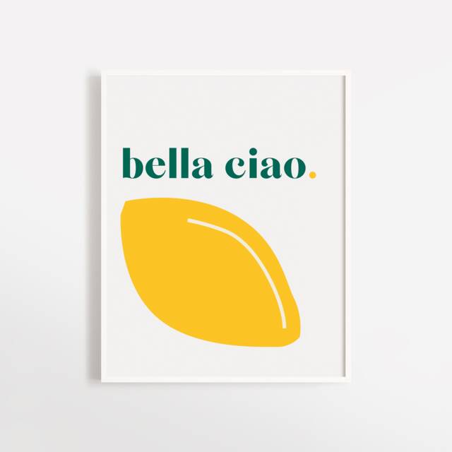 Bella Ciao Lemon Art Print Modern Italian Wall Decor - image 1