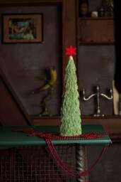 Eco Christmas Tree, Natural Table Decoration, Pine Mini Organic Mantle Decor - thumbnail 1
